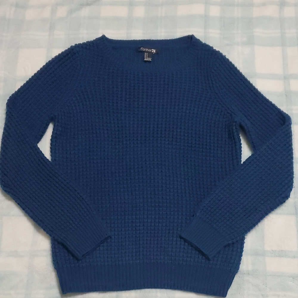 Forever 21 Deep Blue Knit Sweater